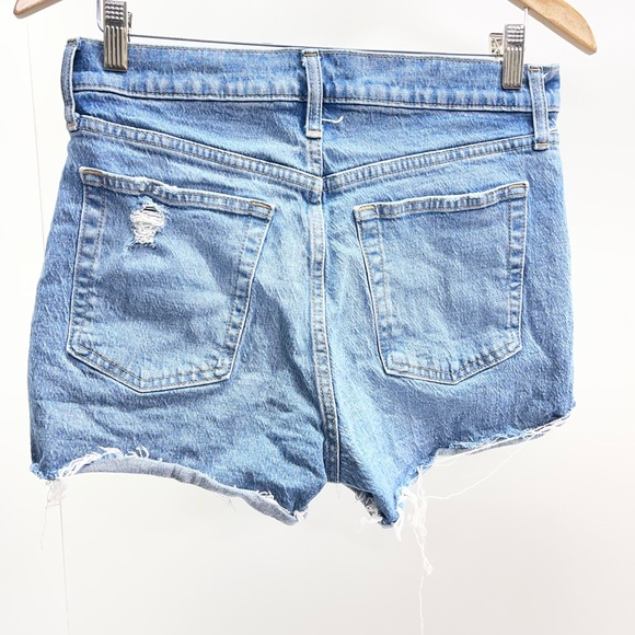 GAP Light Blue Distressed Jean Shorts - Picture 2 of 3